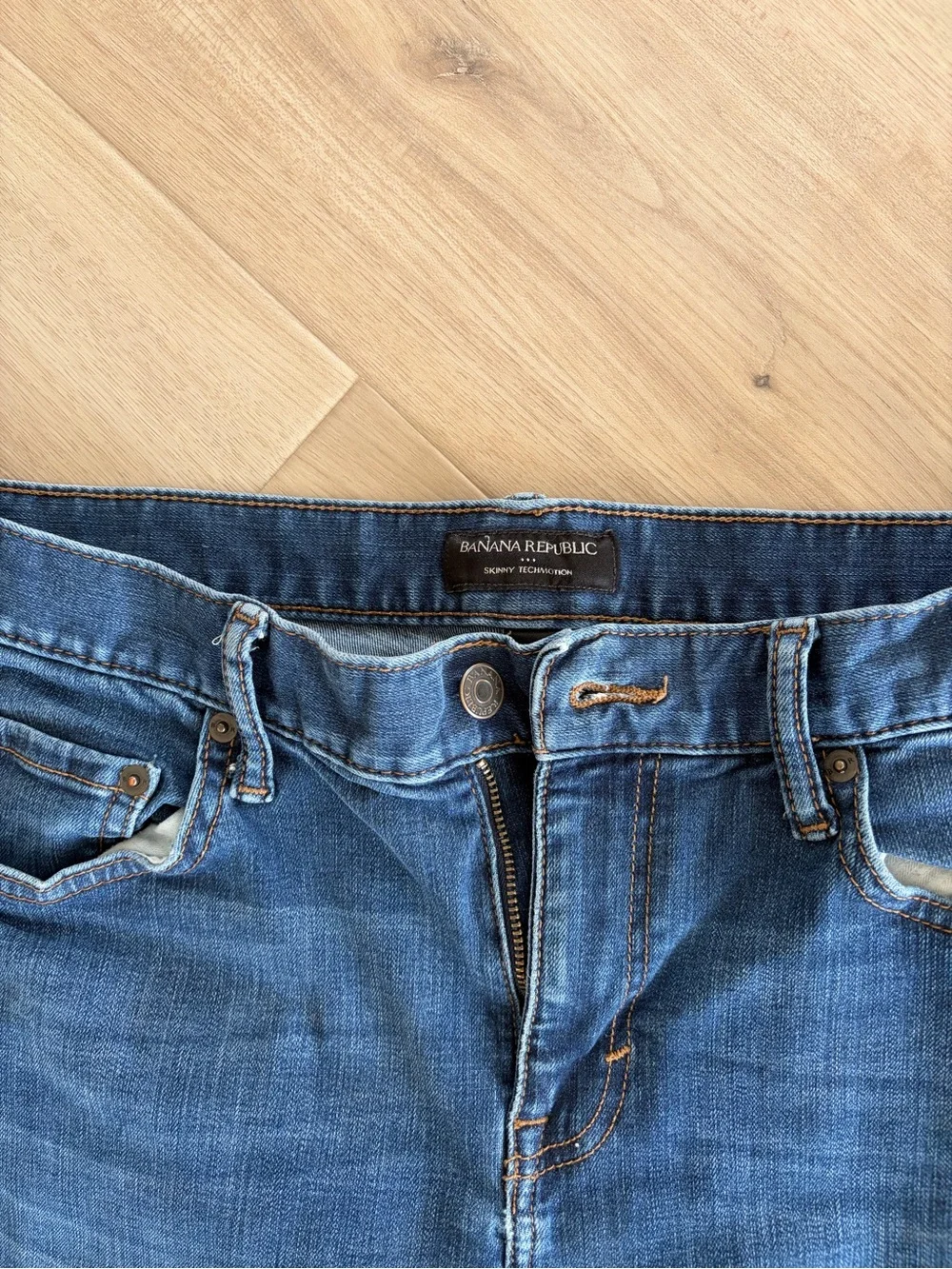 Banana Republic Blue Skinny Techstretch Jeans Size 33x30